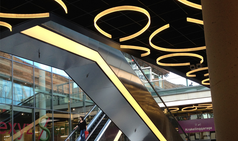 Almere Shopping Centre Bespoke Acrylic Lighting Fixtures