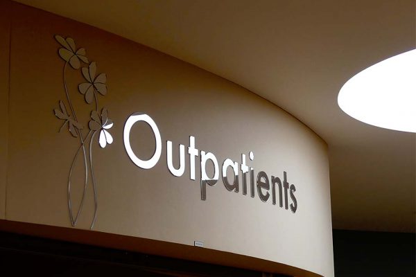 outpatients mirror Acrylic signage and wall art