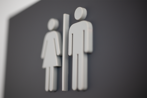 3D Acrylic Toilet Signs