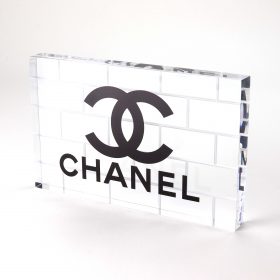 chanel acrylic branding block