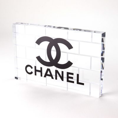 chanel acrylic branding block