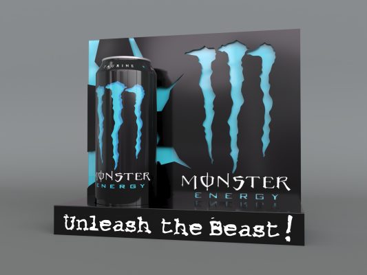 monster energy case study initial render blue