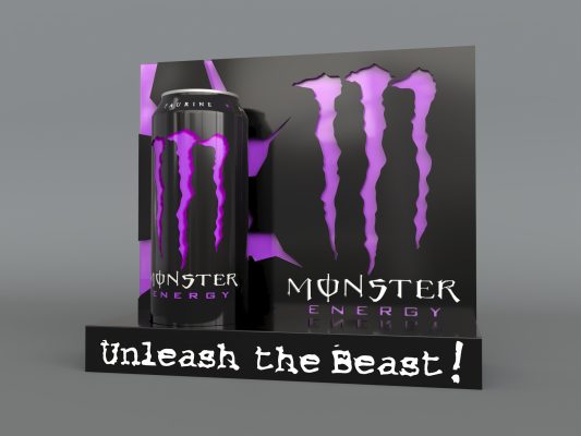 monster energy case study initial render purple