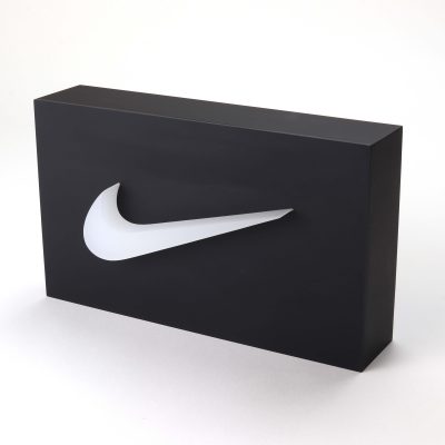 nike acrylic branding block