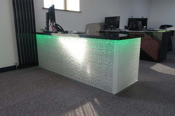acrylic colour changing Acrylic office desk green