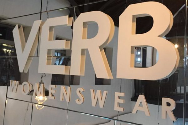 Verb Womenswear Acrylic Signage