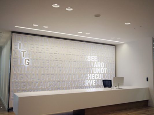 ITG Wall London - Bespoke Acrylic Lighting Wall