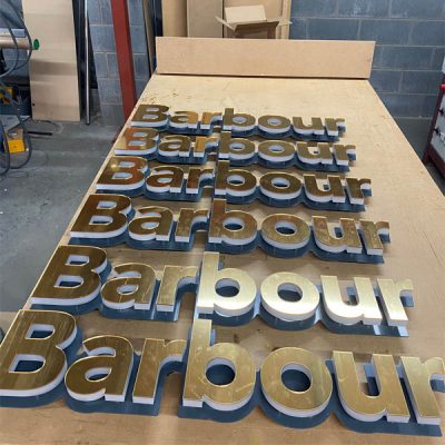 Gold Acrylic Barbour Logos Group