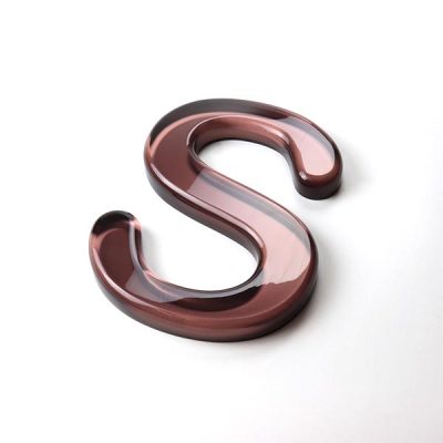 Built Up Acrylic Letter S - Bronze
