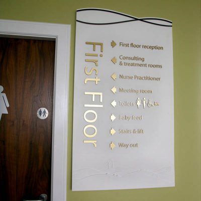 Wolds House Market Weighton First Floor Acrylic Signage